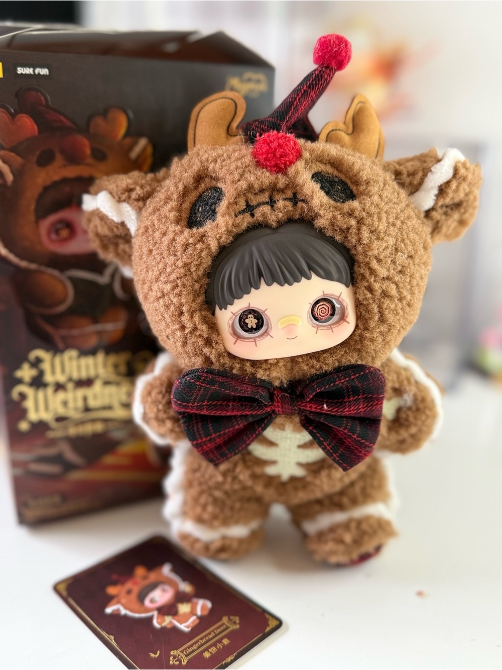 Maymei Winter weirdness Gingerbread  Deer. Confirm plush  Doll. New!